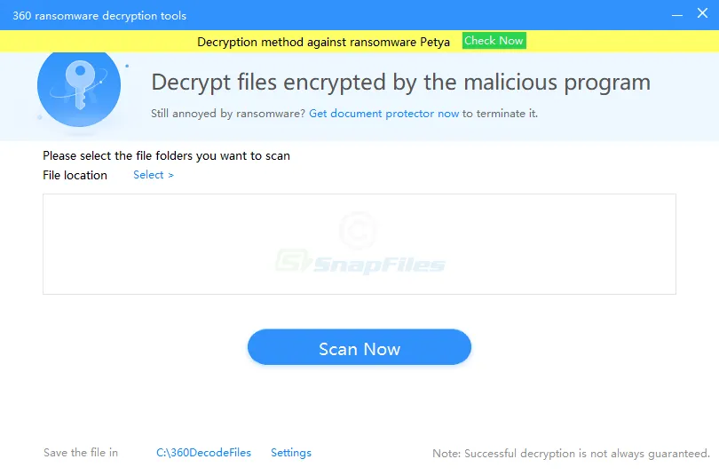 360 Ransomware Decryption Tools スクリーンショット 1