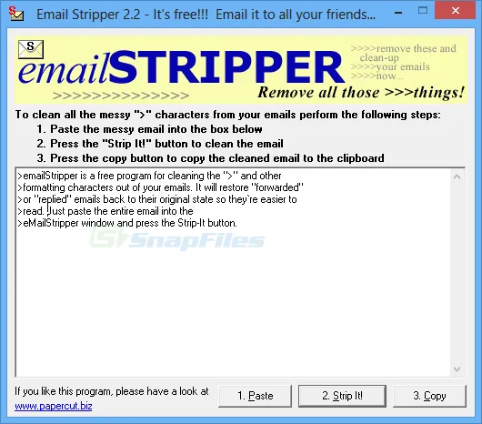 Email Stripper スクリーンショット 1