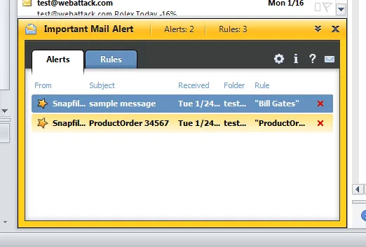 Important Mail Alert for Outlook スクリーンショット 2