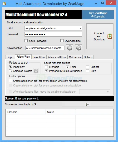 Mail Attachment Downloader スクリーンショット 1