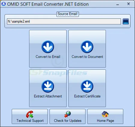 OmidSoft Email Converter スクリーンショット 1