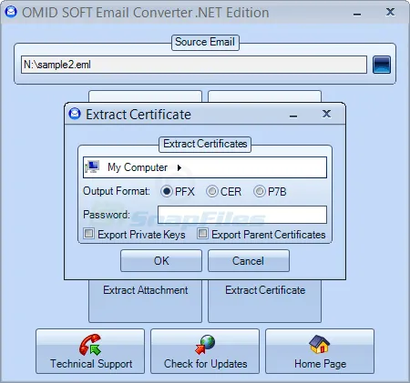 OmidSoft Email Converter スクリーンショット 2