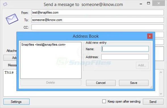 SMTP Mail Sender スクリーンショット 2