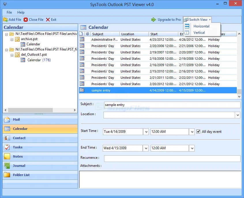 Systools Outlook PST Viewer スクリーンショット 2