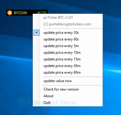 BITCOIN ticker スクリーンショット 2