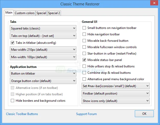 Classic Theme Restorer スクリーンショット 1