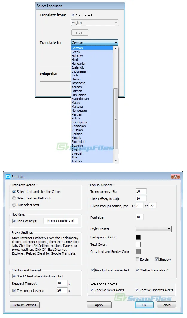 Client for Google Translate スクリーンショット 2