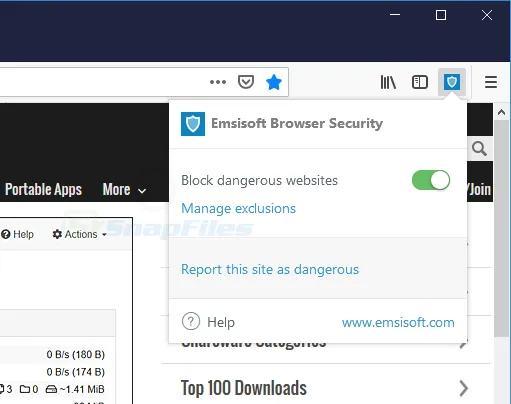 Emsisoft Browser Security for Firefox スクリーンショット 1