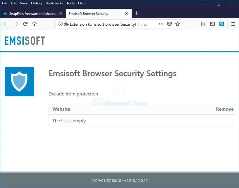 Emsisoft Browser Security for Firefox スクリーンショット 2