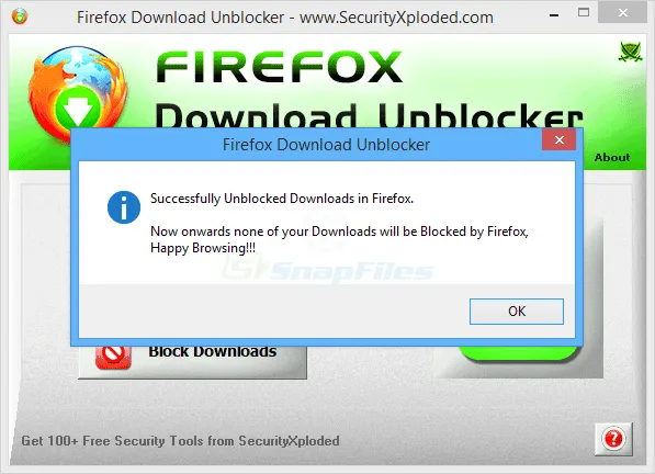 Firefox Download Unblocker スクリーンショット 2