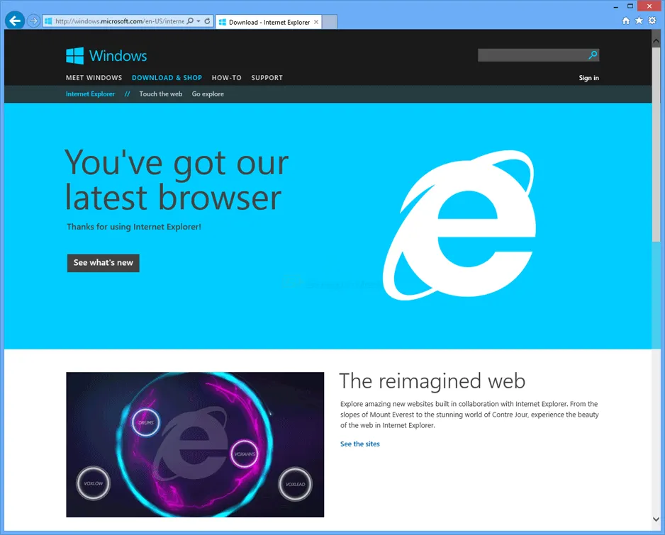 Internet Explorer 11 (Win7) スクリーンショット 1