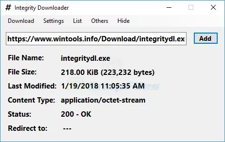 Integrity Downloader スクリーンショット 1