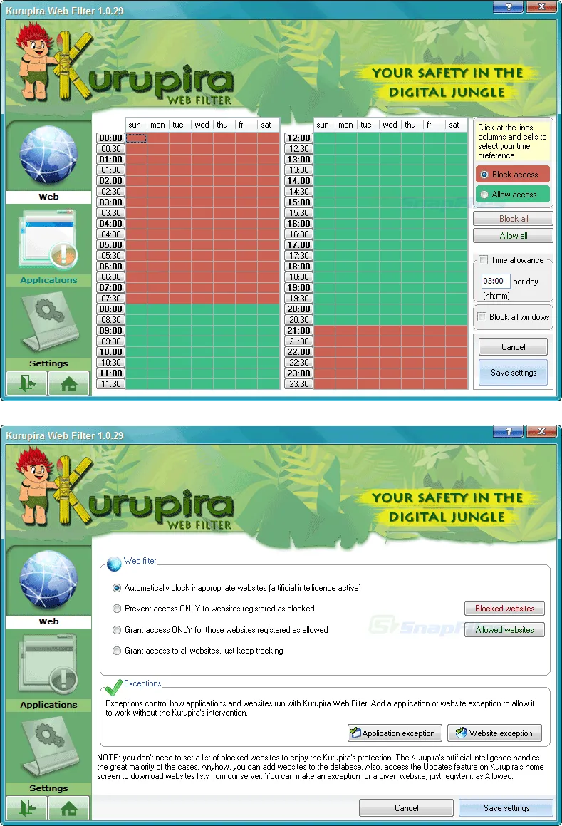 Kurupira Web Filter スクリーンショット 2