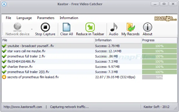 Kastor Free Video Catcher スクリーンショット 1