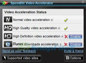 SPEEDbit Video Accelerator スクリーンショット 1