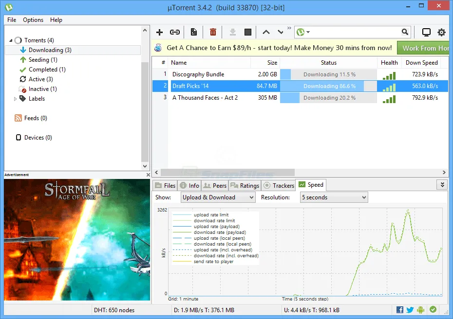 uTorrent スクリーンショット 1