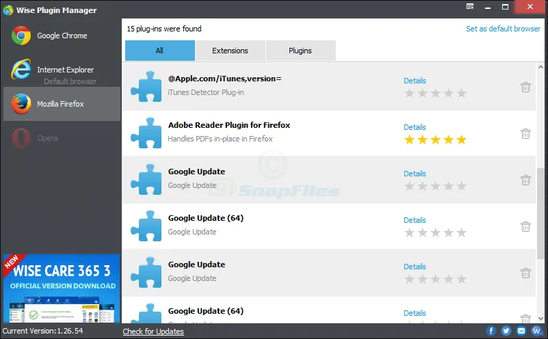 Wise Plugin Manager スクリーンショット 1