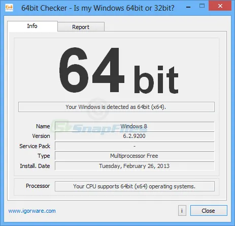 64bit Checker スクリーンショット 1