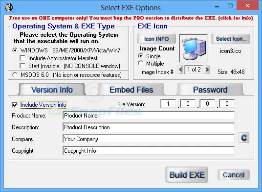 Advanced BAT to EXE Converter スクリーンショット 2