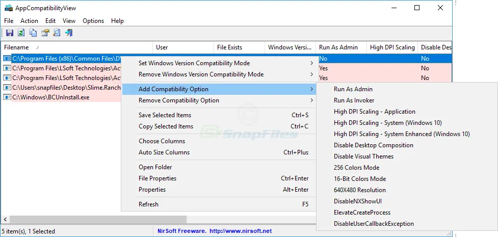 AppCompatibilityView スクリーンショット 2