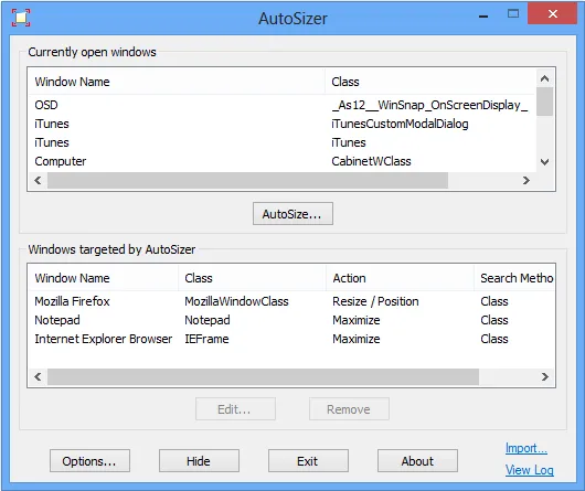 AutoSizer スクリーンショット 1