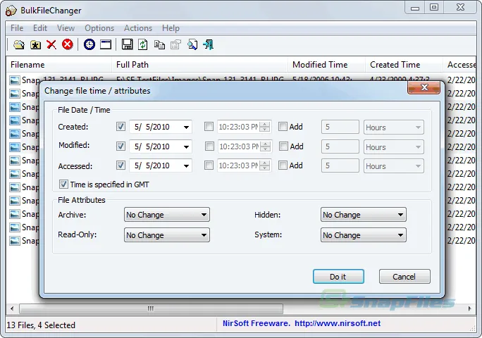 BulkFileChanger スクリーンショット 1