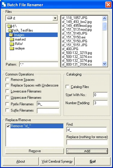 Batch File Renamer スクリーンショット 1