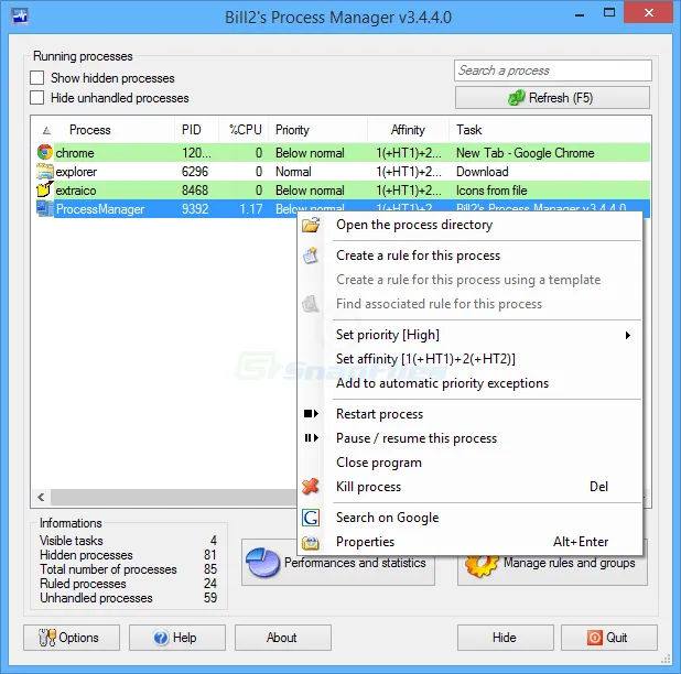 Bill2`s Process Manager スクリーンショット 1