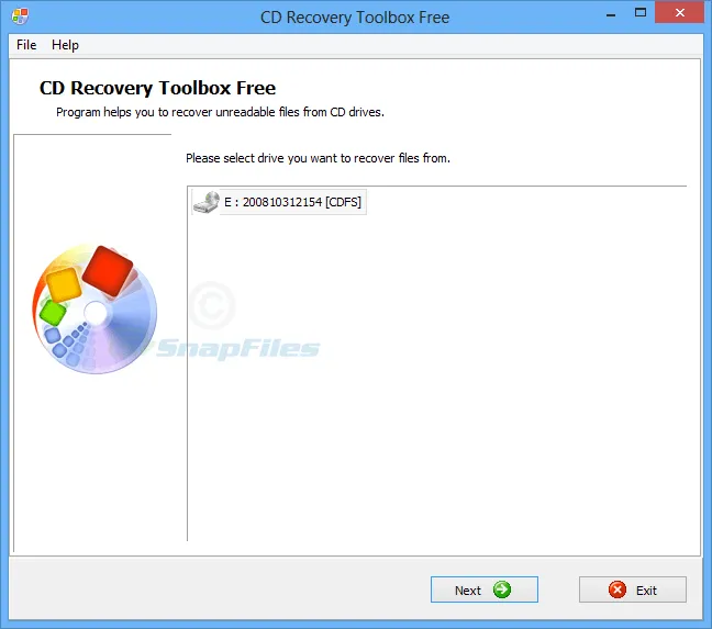 CD Recovery Toolbox Free スクリーンショット 1