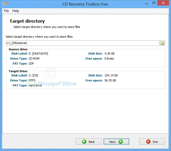 CD Recovery Toolbox Free スクリーンショット 2