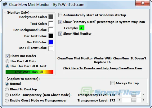 CleanMem スクリーンショット 2