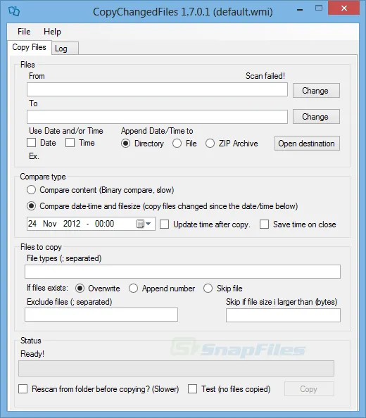 CopyChangedFiles スクリーンショット 1