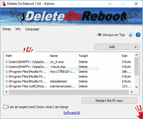 Delete.On.Reboot スクリーンショット 1