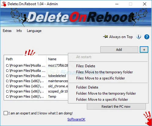 Delete.On.Reboot スクリーンショット 2