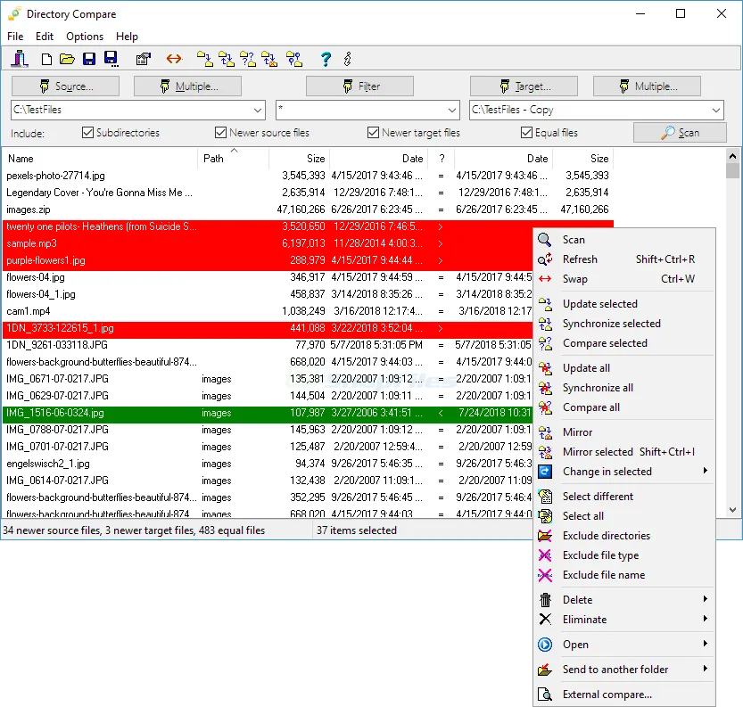 Directory Compare スクリーンショット 1