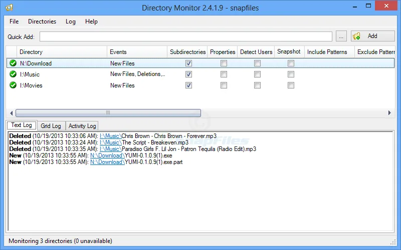 Directory Monitor スクリーンショット 1