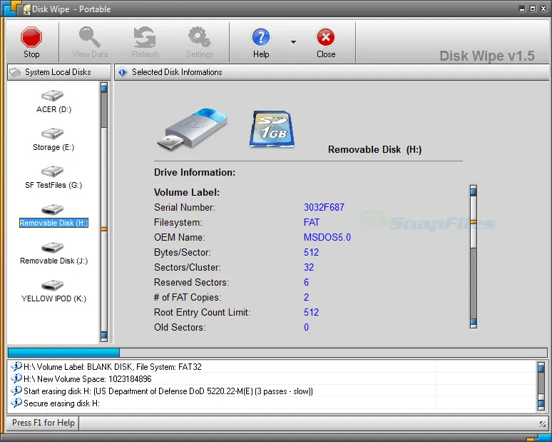 Disk Wipe スクリーンショット 1