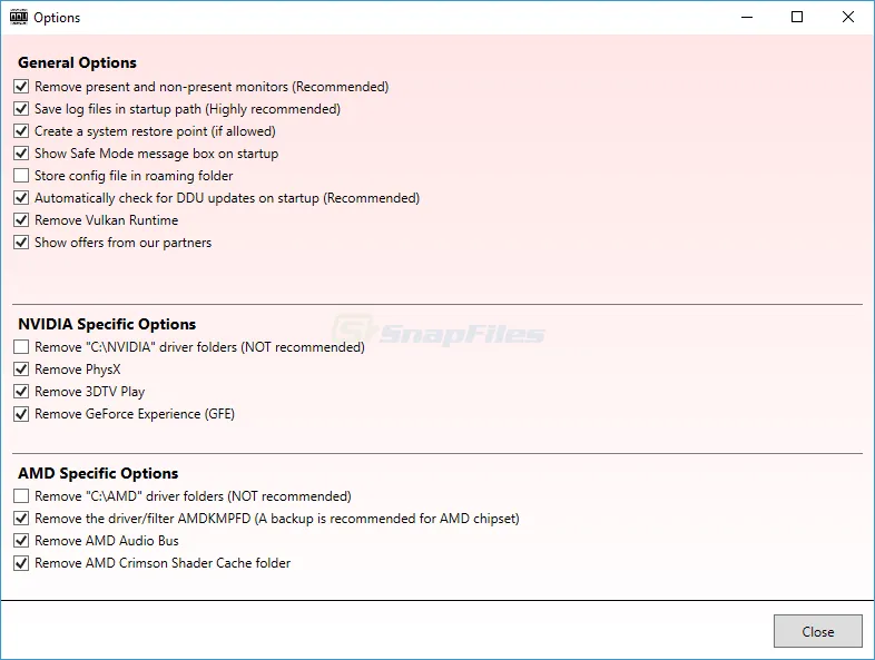 Display Driver Uninstaller スクリーンショット 2