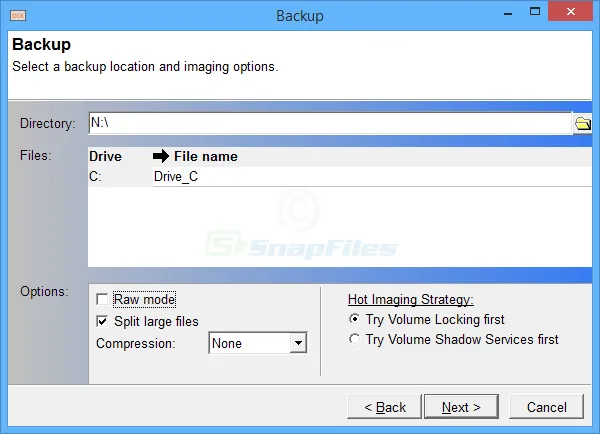 DriveImage XML (Private Edition) スクリーンショット 2