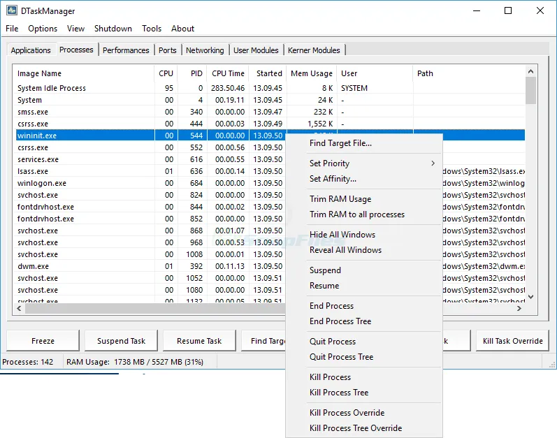 DTaskManager スクリーンショット 1