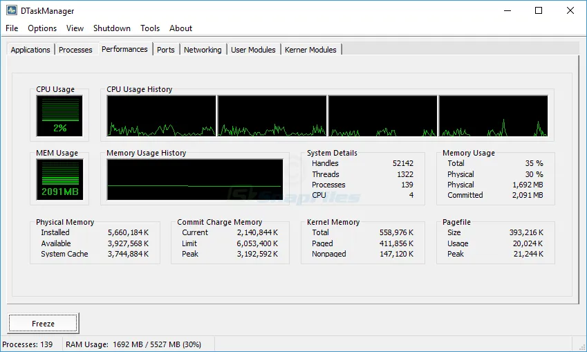 DTaskManager スクリーンショット 2