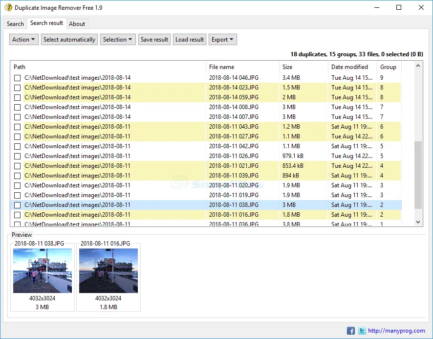 Duplicate Image Remover Free スクリーンショット 2