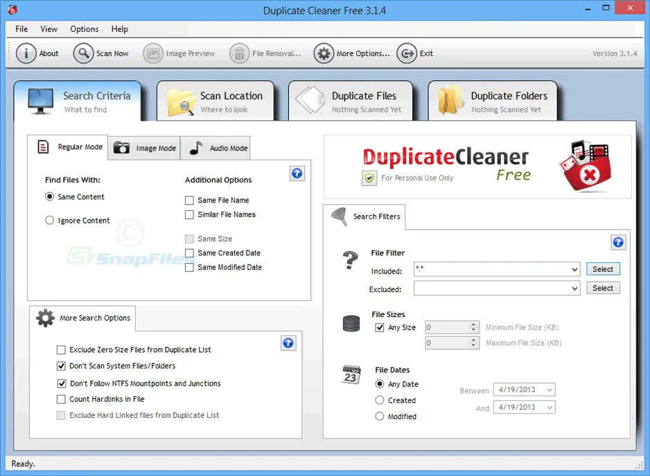 Duplicate Cleaner Free スクリーンショット 1