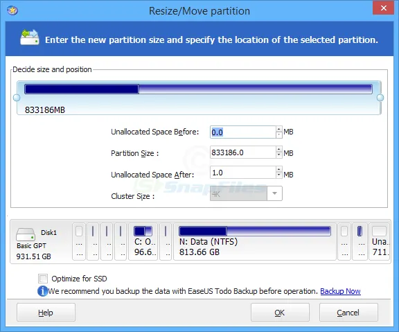 EaseUS Partition Master スクリーンショット 2