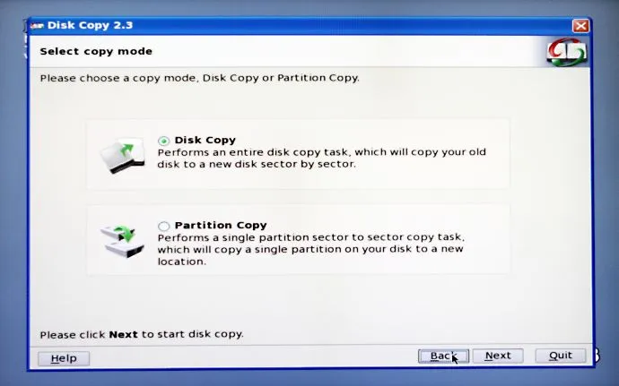 EaseUs Disk Copy スクリーンショット 1