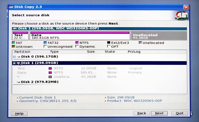 EaseUs Disk Copy スクリーンショット 2