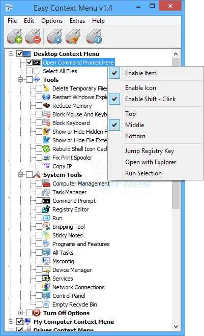 Easy Context Menu スクリーンショット 1