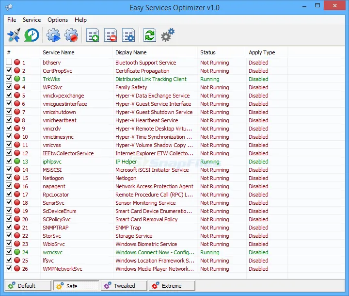 Easy Service Optimizer スクリーンショット 1