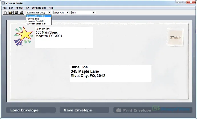 Envelope Printer Lite スクリーンショット 1