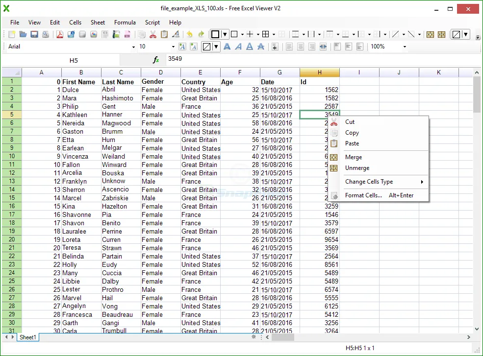 Free Excel Viewer スクリーンショット 1